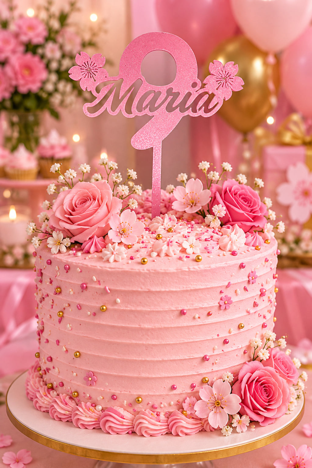 Topo de Tarta cumpleaños personalizable